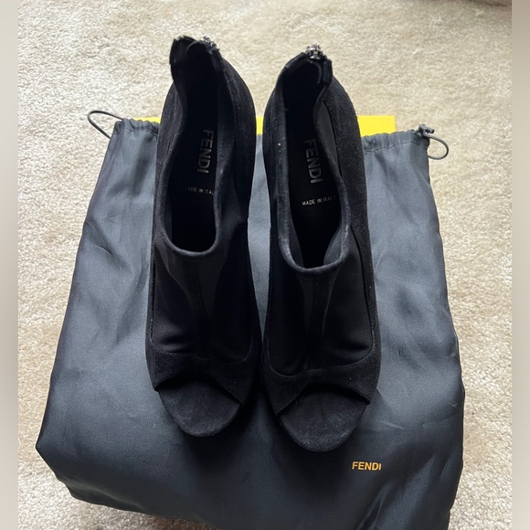 Fendi mesh and suede booties, gently used - Picture 13 of 14
